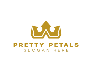 Gold Polygon Royalty logo design