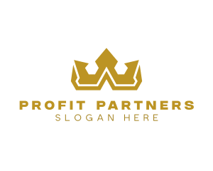 Gold Polygon Royalty logo design