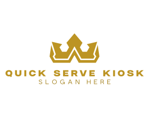 Gold Polygon Royalty logo design