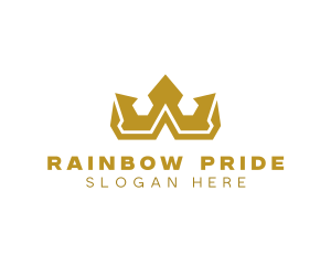 Gold Polygon Royalty logo design