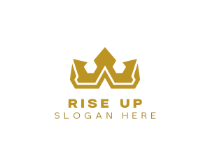 Gold Polygon Royalty logo design