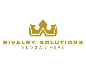 Gold Polygon Royalty logo design