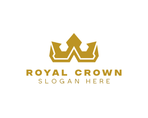 Gold Polygon Royalty logo design