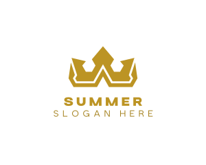 Gold Polygon Royalty logo design