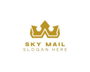 Gold Polygon Royalty logo design