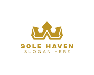 Gold Polygon Royalty logo design