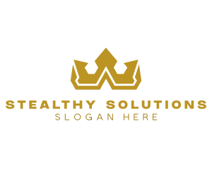 Gold Polygon Royalty logo design