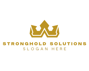 Gold Polygon Royalty logo design