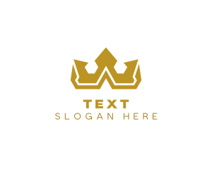 Gold Polygon Royalty logo design