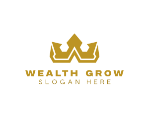 Gold Polygon Royalty logo design