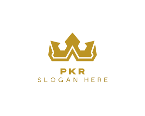 Gold Polygon Royalty logo design