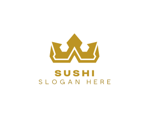 Gold Polygon Royalty logo design