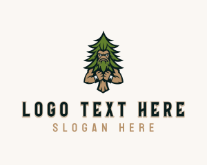 Angry - Angry Pine Tree Forest logo design