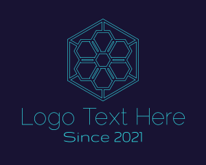 Cyberspace - Hexagon Tech Startup logo design