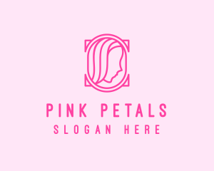 Pink Beautiful Woman Mirror logo design