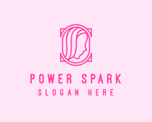 Fashion Brand - Pink Beautiful Woman Mirror logo design