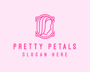 Pink Beautiful Woman Mirror logo design