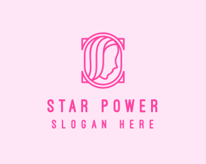 Celebrity - Pink Beautiful Woman Mirror logo design