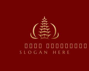 Architect - Pagoda Temple Architecture logo design