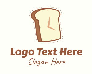 Banana Bread - Loaf Bread Time logo design