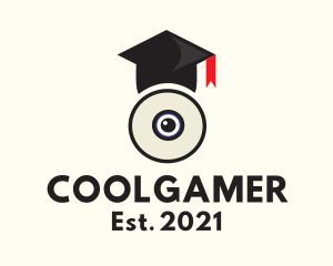Study Center - Webcam Graduation Cap logo design