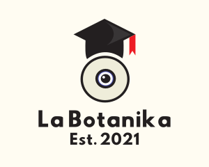 Learning - Webcam Graduation Cap logo design