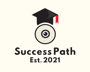 Graduate - Webcam Graduation Cap logo design