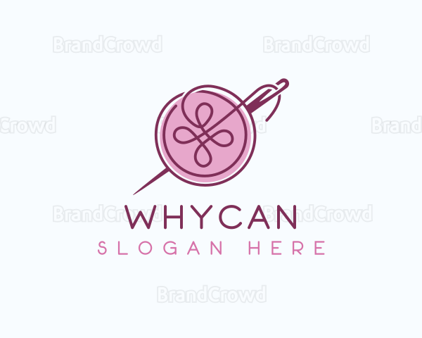 Sewing Needle Button Logo