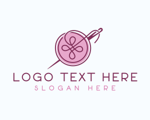 Sewing - Sewing Needle Button logo design