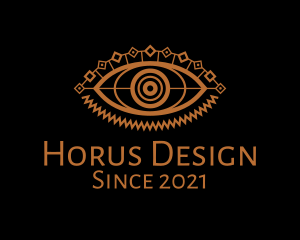 Horus - Gold Mythical Eye logo design