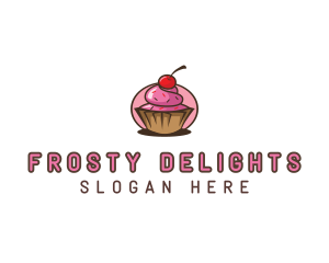 Icing - Cherry Cupcake Sweets logo design