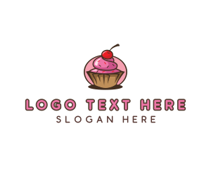 Cherry - Cherry Cupcake Sweets logo design