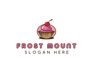 Cherry Cupcake Sweets logo design