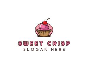 Cherry Cupcake Sweets logo design