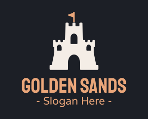 Sand - Sand Castle Flag logo design