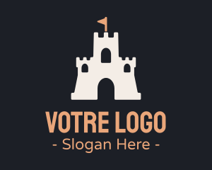 Medieval - Sand Castle Flag logo design