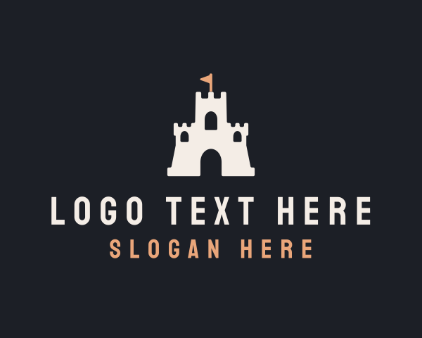 Sand - Sand Castle Flag logo design