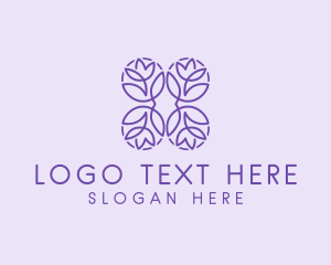 Purple - Flower Boutique Decoration logo design