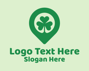 Gps - Irish Shamrock Location Pin logo design