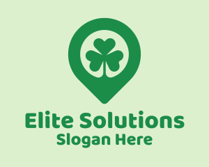 Location - Irish Shamrock Location Pin logo design