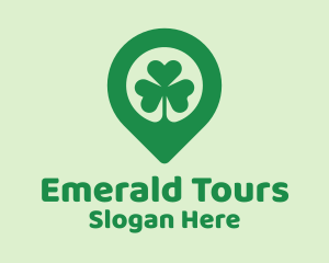 Ireland - Irish Shamrock Location Pin logo design