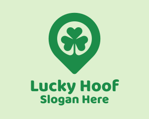 Irish Shamrock Location Pin logo design