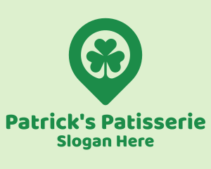 Irish Shamrock Location Pin logo design