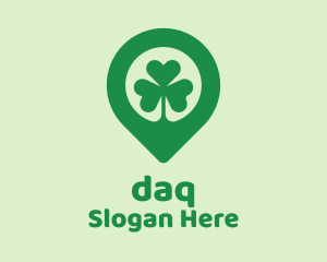 Celtic - Irish Shamrock Location Pin logo design