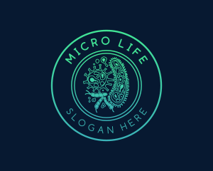 Bacteria - Microscopic Germs Bacteria logo design