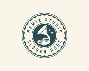 Gramophone Music Studio logo design