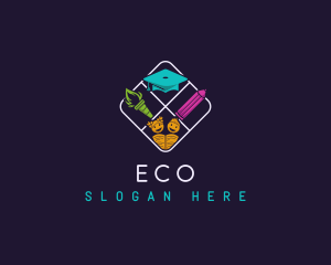 Elearning - Preschool Academic Learning logo design