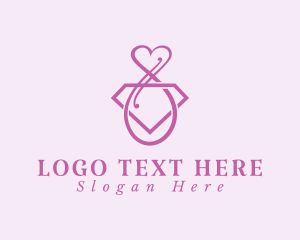 Love - Feminine Heart Jewelry logo design