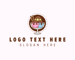 Gelato - Ice Cream Sweet Sundae logo design