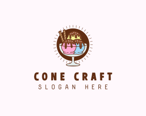 Ice Cream Sweet Sundae logo design